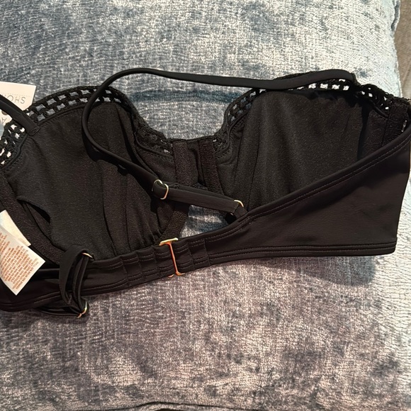 Shade & Shore Black Lace Overlay Bra Intimates - Picture 5 of 5